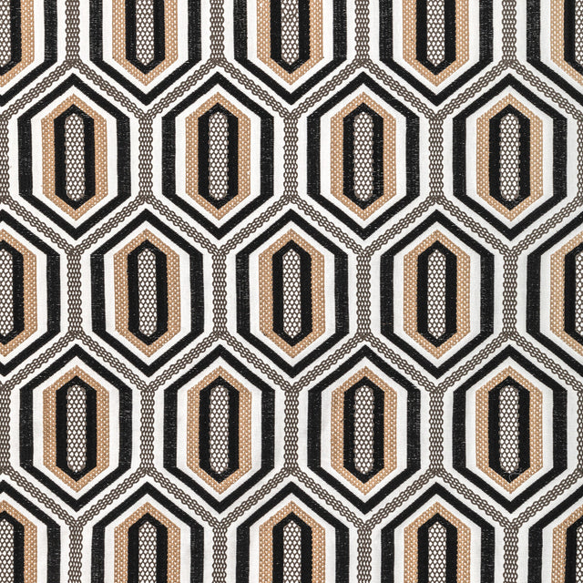 KRAVET COUTURE 36368.816.0 KALEIDOSCOPE EMB ONYX Fabric - Eade's Wallpaper