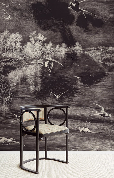 Eijffinger 366100 Hirundo Black Wall Mural