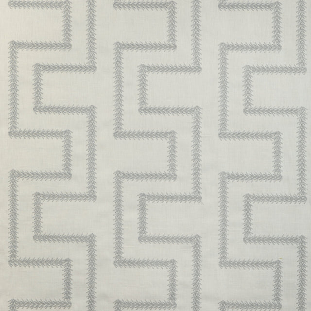 KRAVET DESIGN 36844.11.0 ROMAN FRET GREY Fabric - Eade's Wallpaper