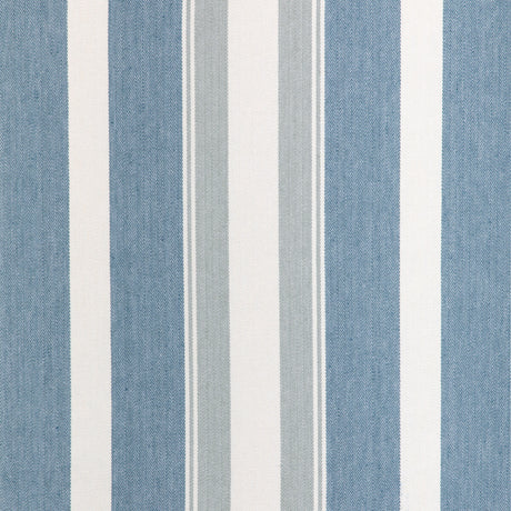 KRAVET COUTURE 36863.5.0 NATURAL STRIPE LAPIS Fabric - Eade's Wallpaper