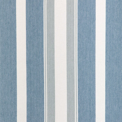 KRAVET COUTURE 36863.5.0 NATURAL STRIPE LAPIS Fabric - Eade's Wallpaper