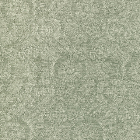 KRAVET COUTURE 36889.130.0 CHENILLE BLOOM SAGE Fabric - Eade's Wallpaper