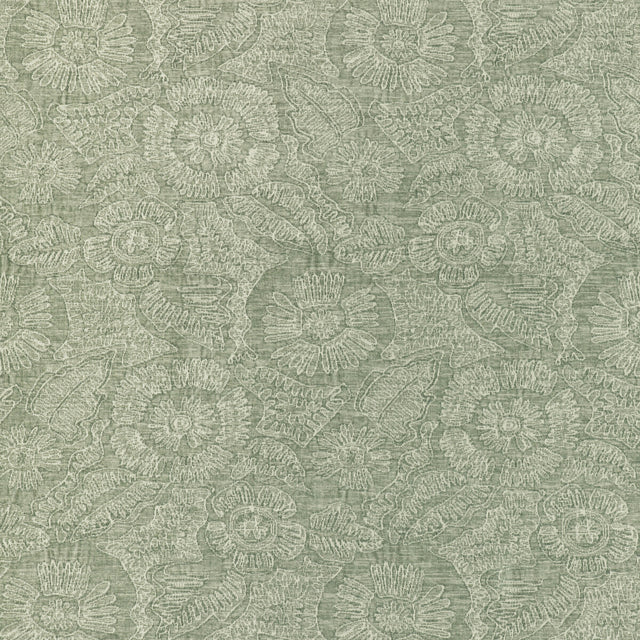 KRAVET COUTURE 36889.130.0 CHENILLE BLOOM SAGE Fabric - Eade's Wallpaper