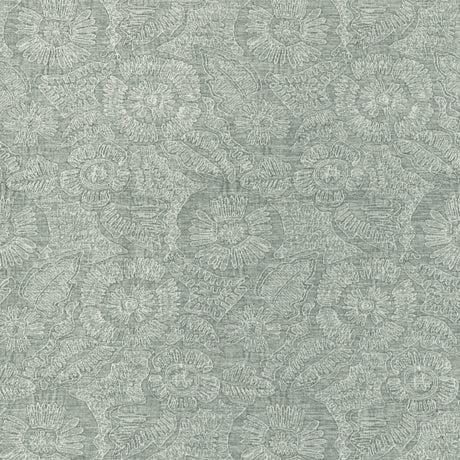 KRAVET COUTURE 36889.135.0 CHENILLE BLOOM SEAGLASS Fabric - Eade's Wallpaper