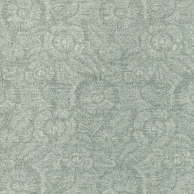 KRAVET COUTURE 36889.135.0 CHENILLE BLOOM SEAGLASS Fabric - Eade's Wallpaper