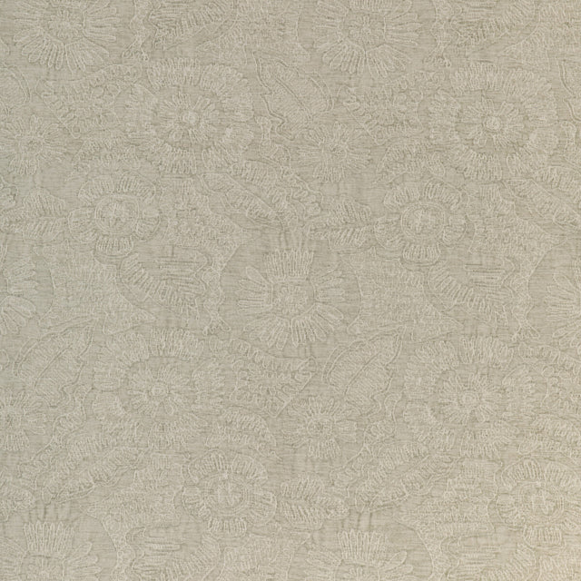 KRAVET COUTURE 36889.16.0 CHENILLE BLOOM LINEN Fabric - Eade's Wallpaper