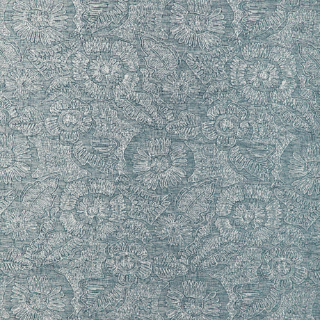 KRAVET COUTURE 36889.5.0 CHENILLE BLOOM SKY Fabric - Eade's Wallpaper