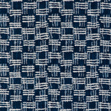 KRAVET COUTURE 36928.51.0 CROSS WAVES MARINE Fabric - Eade's Wallpaper