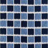 KRAVET COUTURE 36936.5.0 IKAT SQUARES MARINE Fabric - Eade's Wallpaper