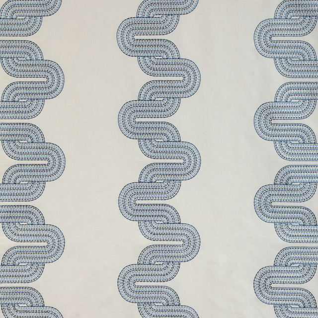 KRAVET DESIGN 36943.5.0 CLOUD CHAIN INDIGO Fabric - Eade's Wallpaper