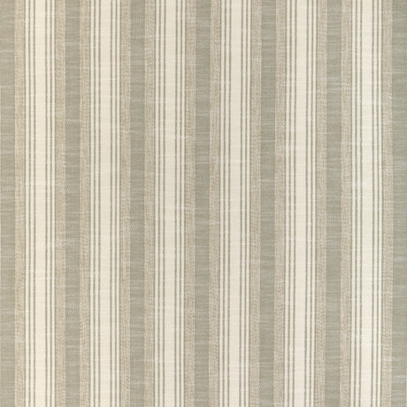 KRAVET DESIGN 37046.106.0 SIMS STRIPE STONE Fabric - Eade's Wallpaper
