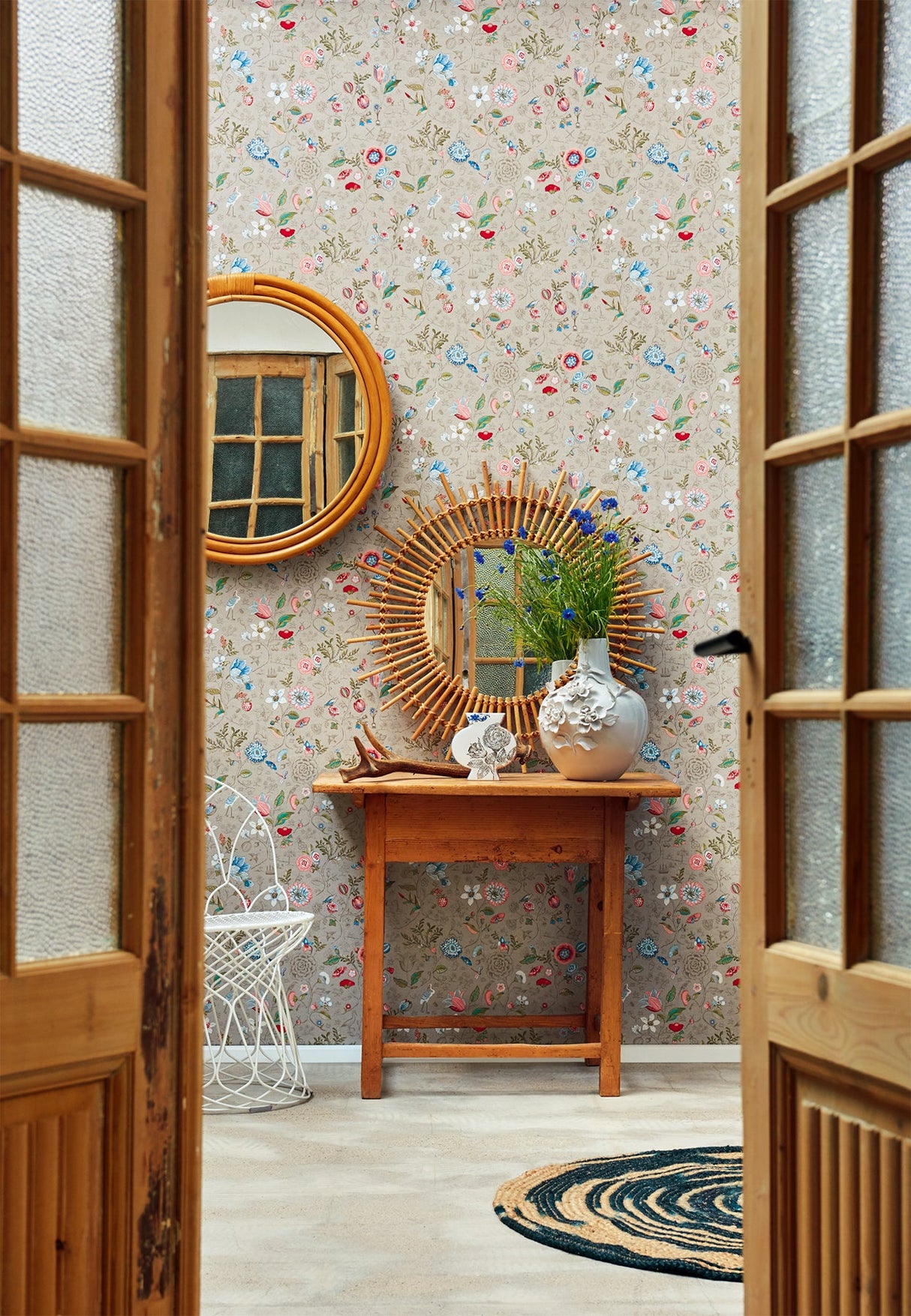 Eijffinger 375001 Espen Khaki Floral Wallpaper