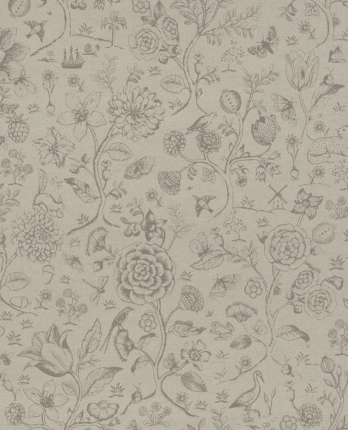 Eijffinger 375011 Ambroos Khaki Woodland Wallpaper