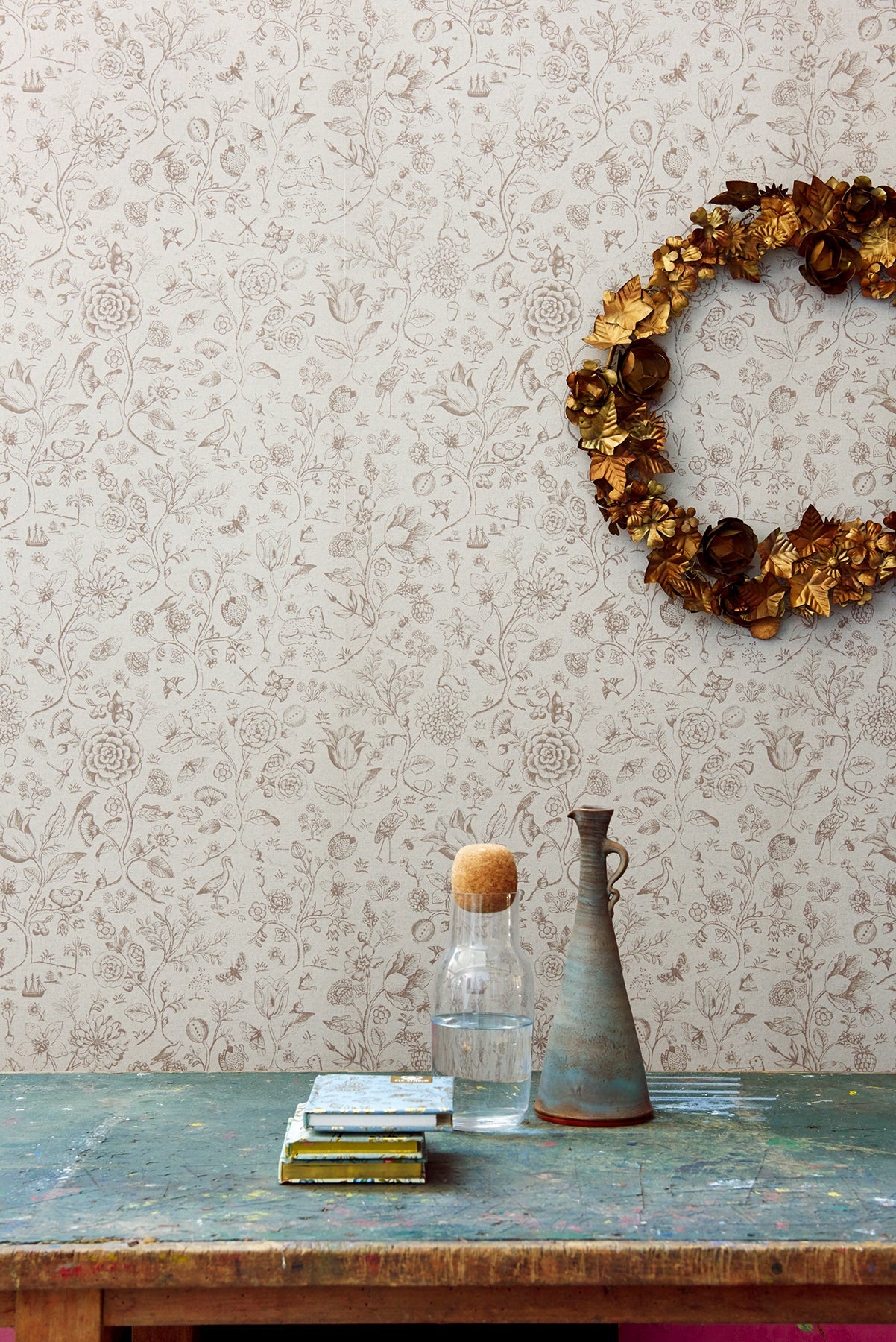 Eijffinger 375011 Ambroos Khaki Woodland Wallpaper