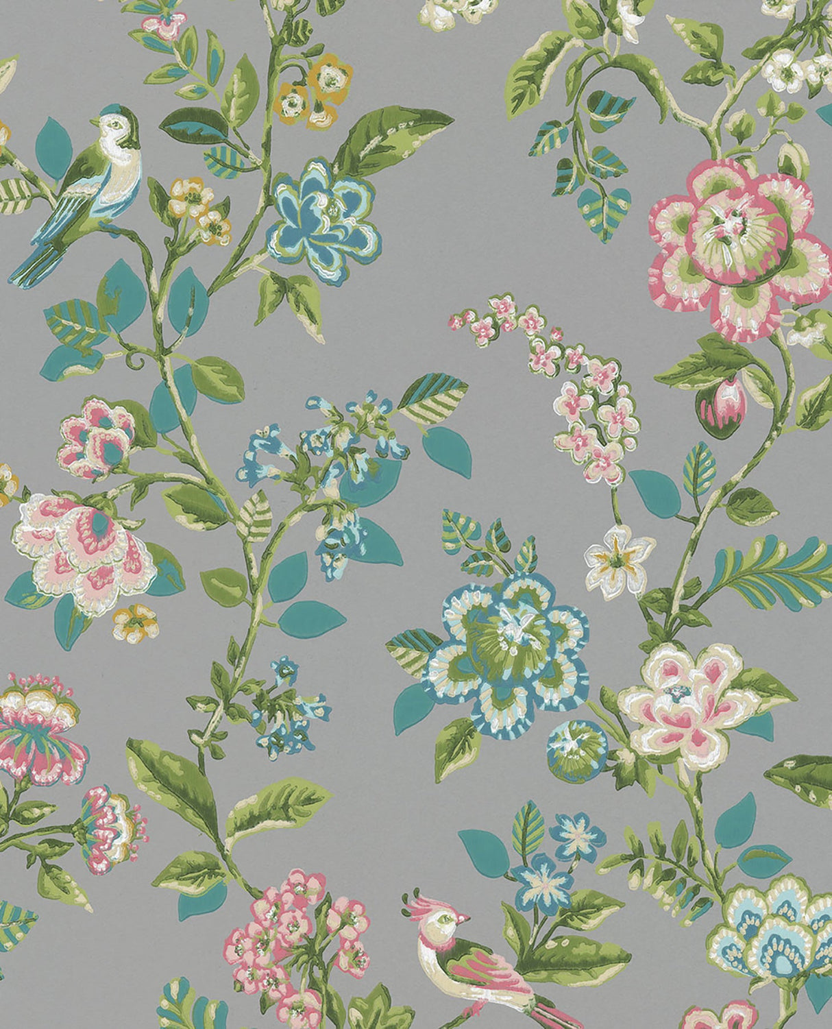 Eijffinger 375065 Willem Taupe Painted Garden Wallpaper