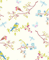 Eijffinger 375080 Marit Cream Bird Wallpaper