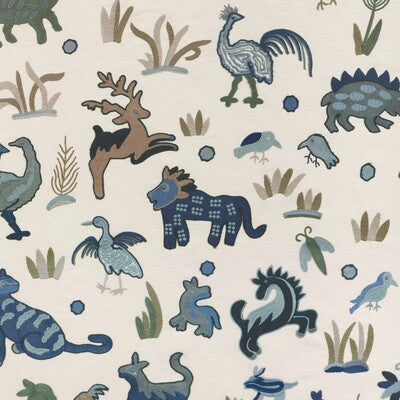 KRAVET COUTURE DWELLERS 37530.5.0 in INDIGO Fabric - MUSEUM 