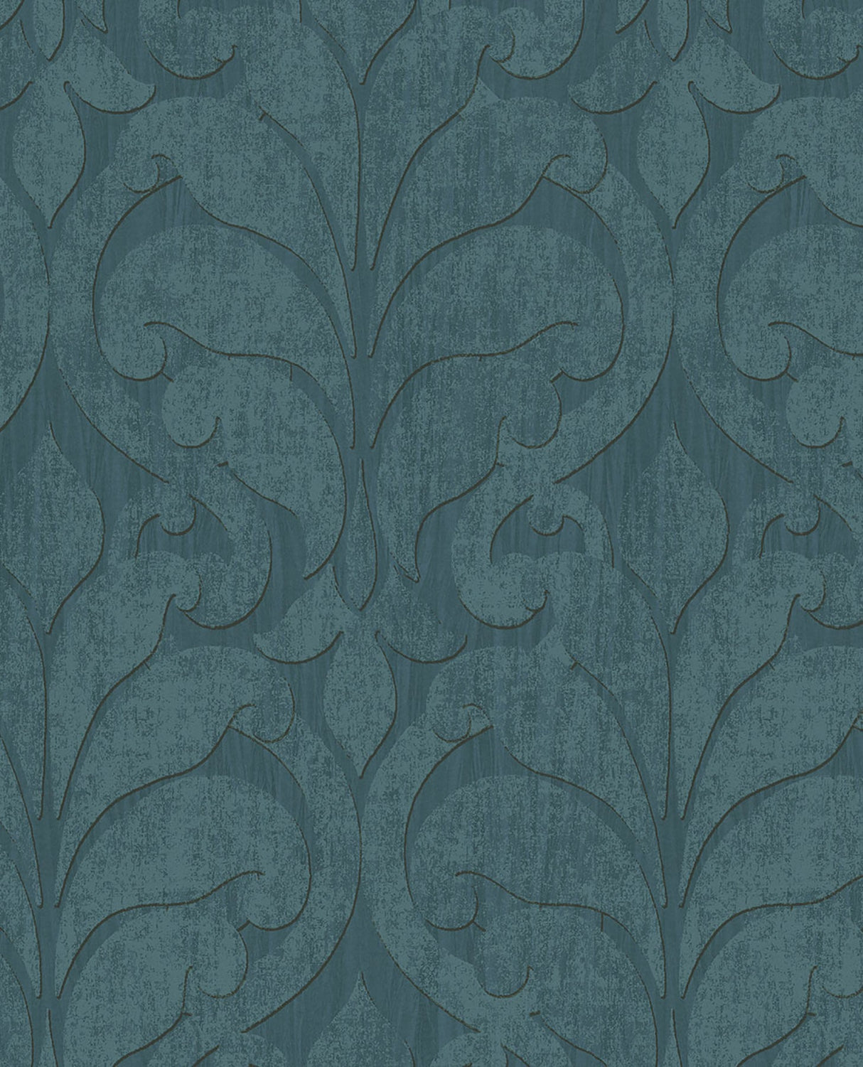 Eijffinger 376003 Vallon Teal Damask Wallpaper