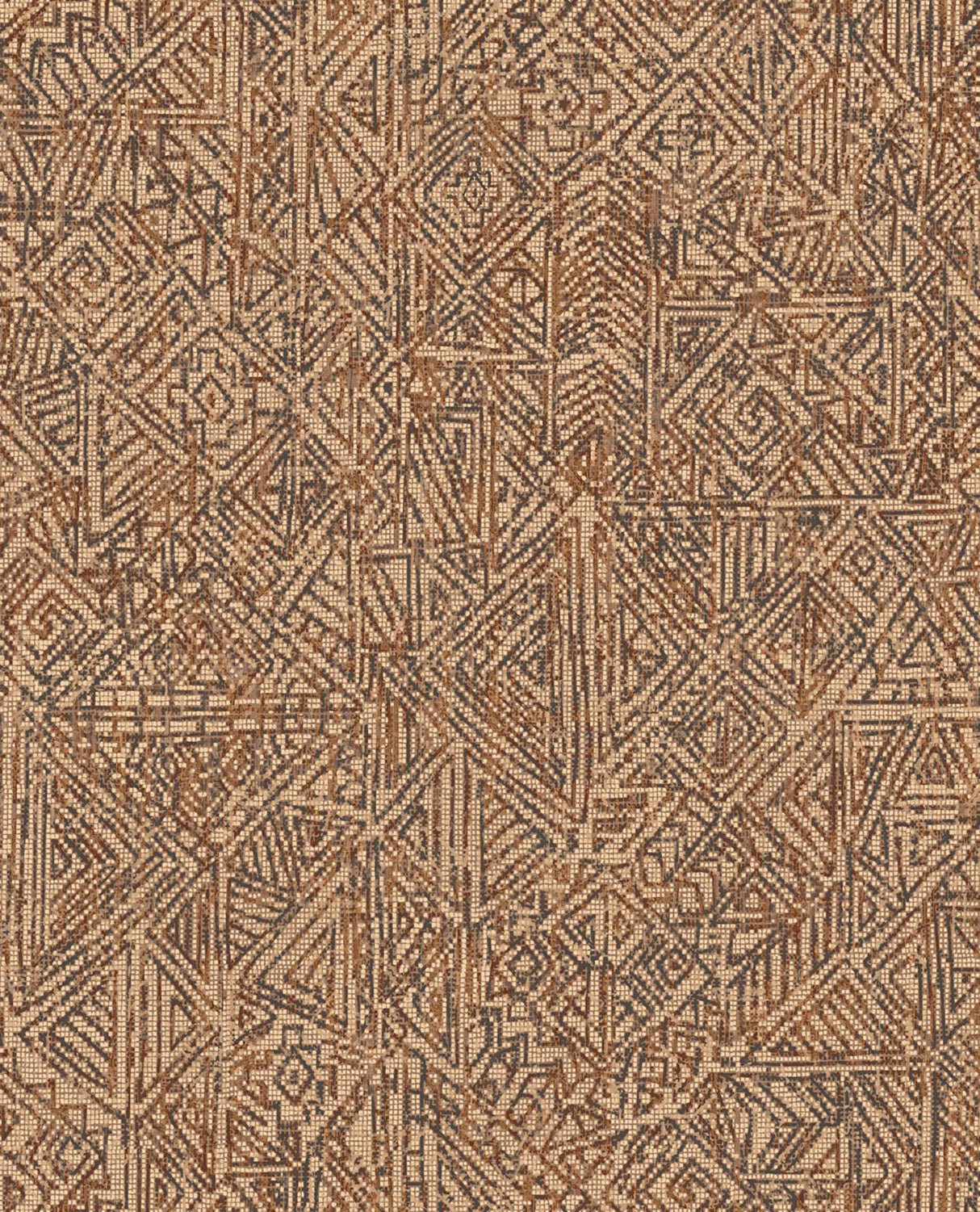 Eijffinger 391520 Longmont Burnt Sienna Global Geometric Wallpaper