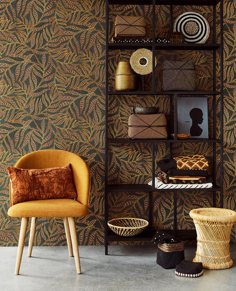 Eijffinger 391553 Montrose Multicolor Leaves Wallpaper