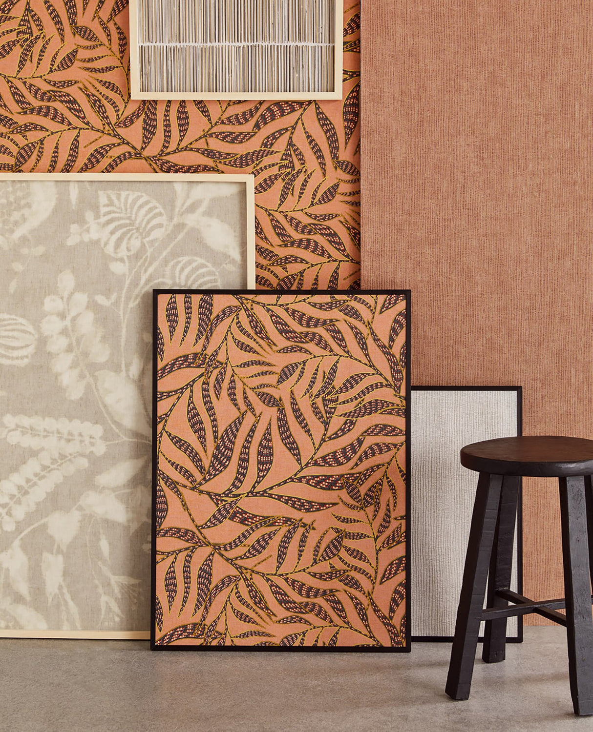 Eijffinger 391554 Montrose Coral Leaves Wallpaper