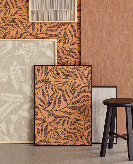 Eijffinger 391554 Montrose Coral Leaves Wallpaper