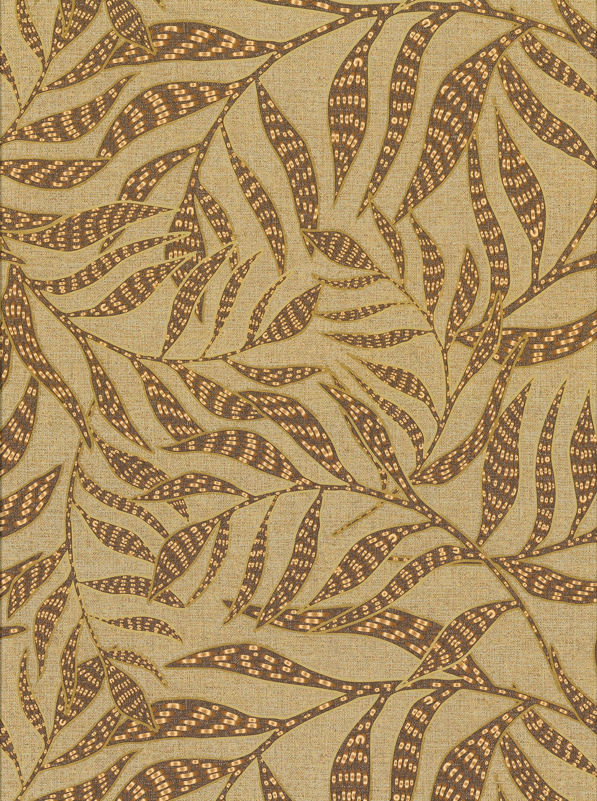 Eijffinger 391555 Montrose Coffee Leaves Wallpaper
