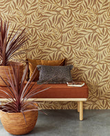 Eijffinger 391555 Montrose Coffee Leaves Wallpaper