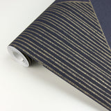 Eijffinger 395834 Art Deco Dark Blue Glam Geometric Wallpaper