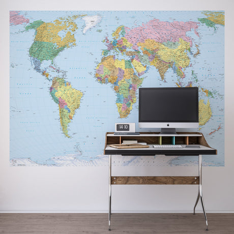 Komar 4-050 World Map Wall Mural