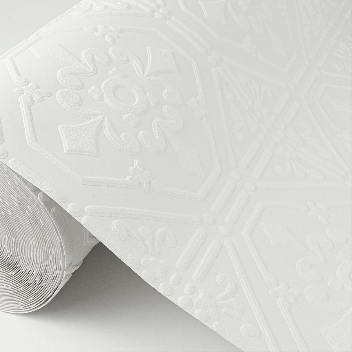 Brewster 4000-93996 Brooklyn White Tin Paintable Wallpaper