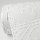 Brewster 4000-93996 Brooklyn White Tin Paintable Wallpaper