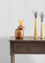 Brewster 4000-9507-10 Anselm White Floral Bloom Paintable Wallpaper