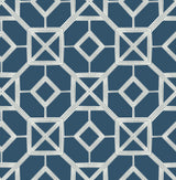 A-Street Prints 4014-26411 Livia Dark Blue Trellis Wallpaper