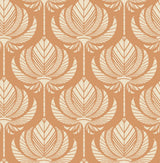 A-Street Prints 4014-26423 Palmier Orange Lotus Fan Wallpaper