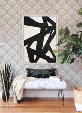 A-Street Prints 4014-26425 Palmier Grey Lotus Fan Wallpaper