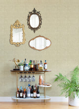 A-Street Prints 4014-26439 Zia Light Green Basketweave Wallpaper