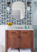 A-Street Prints 4014-26446 Mahe Blue Mod Geometric Wallpaper
