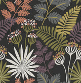 A-Street Prints 4014-26447 Praslin Black Botanical Wallpaper