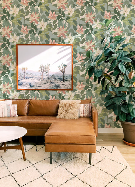 A-Street Prints 4014-26452 Koko Green Floral Wallpaper