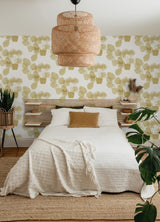 A-Street Prints 4014-87557 Aida Gold Potted Plant Wallpaper