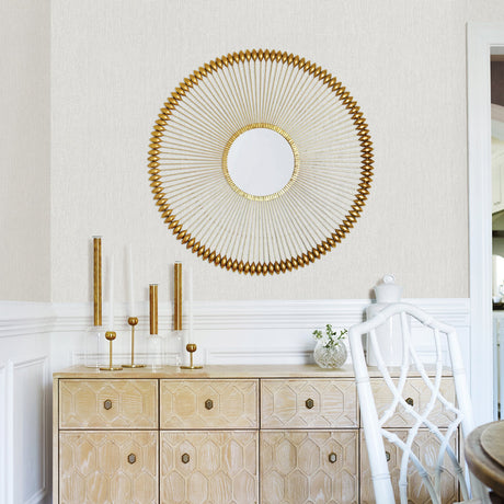 Advantage 4015-3443-11 Cahaya White Woven Wallpaper