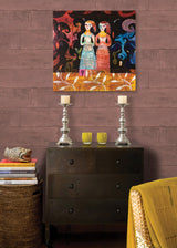 Advantage 4015-426045 Lanier Oxblood Stone Plank Wallpaper