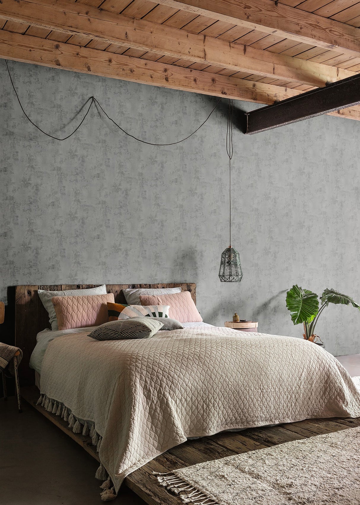 Advantage 4015-426328 Osborn Charcoal Distressed Texture Wallpaper