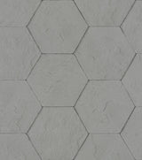 Advantage 4015-427127 Bascom Dark Grey Stone Hexagon Wallpaper