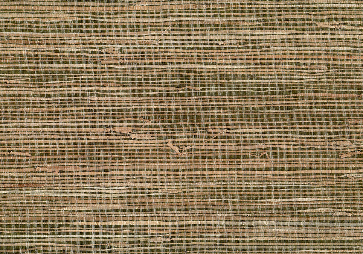 Advantage 4018-0017 Mai Khaki Grasscloth Wallpaper