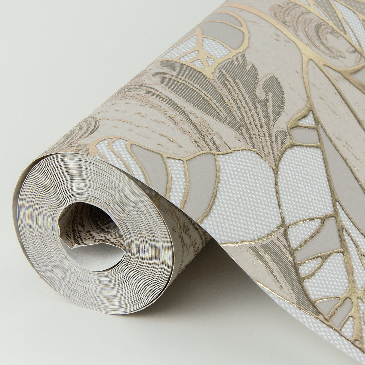 A-Street Prints 4019-86402 Selene Gold Mucha Floral Wallpaper