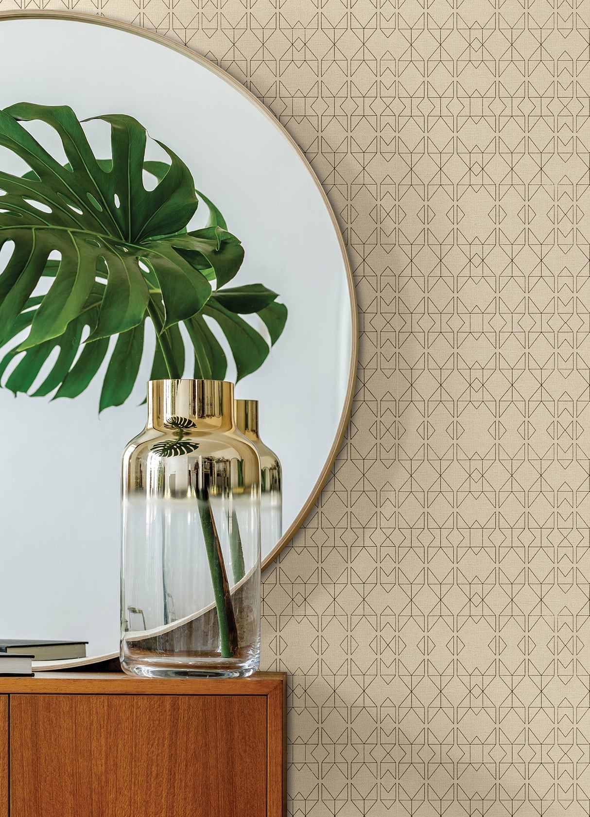 A-Street Prints 4019-86403 Paititi Gold Diamond Trellis Wallpaper