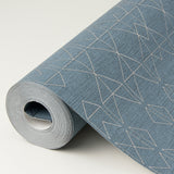 A-Street Prints 4019-86404 Paititi Denim Diamond Trellis Wallpaper