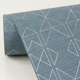 A-Street Prints 4019-86404 Paititi Denim Diamond Trellis Wallpaper